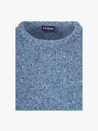 Suitable Pull Donnegal Tweed Laine Eco Bleu
