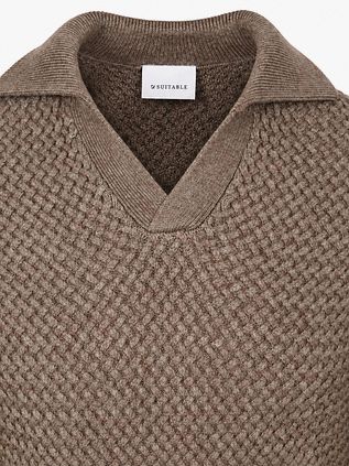 Suitable Sweater Riva Heavy Structure Brown