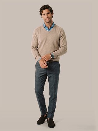 Steppin' Out Genser V-Hals Lammeull Beige