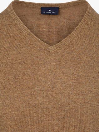 Steppin' Out Pullover V-Neck Merino Wool Praline