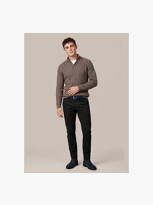 Suitable Mou Half Zip Trui Taupe