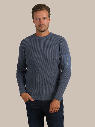 Suitable Mou Pullover Melange Blue