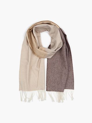 Sciarpa Profuomo in lana d’agnello beige marrone