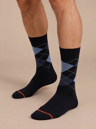 Suitable Socks Argyle Navy
