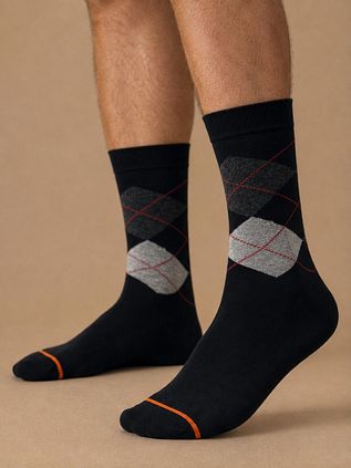 Suitable Socken Argyle Schwarz