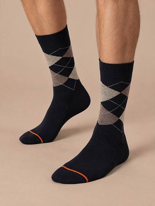 Suitable Chaussettes Argyle Marine