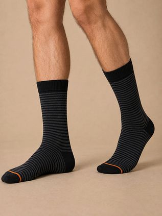 Suitable Socken Streifen Anthrazit