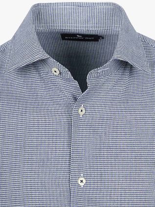 Suitable Hemd Flanel Pepita Blau