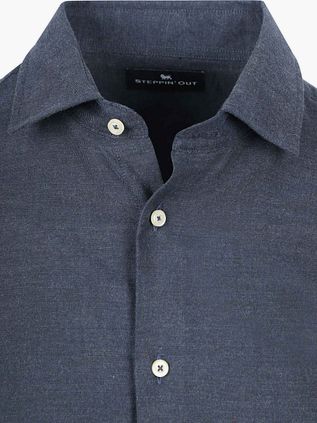 Suitable Hemd Flanel Dunkelblau