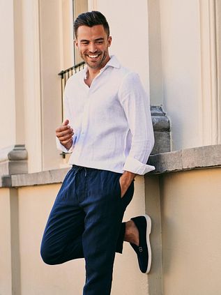 Suitable Shirt Linen White