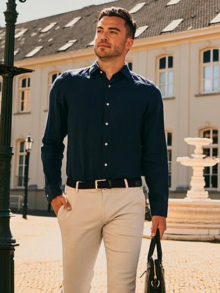 Suitable Shirt Linen Navy