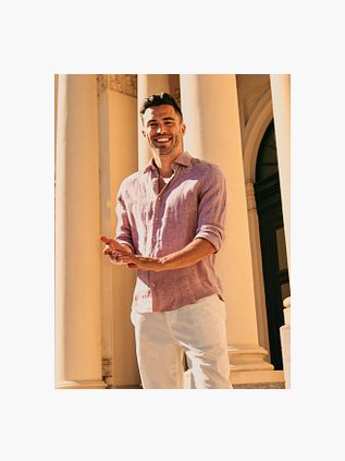 Suitable Shirt Linen Pink