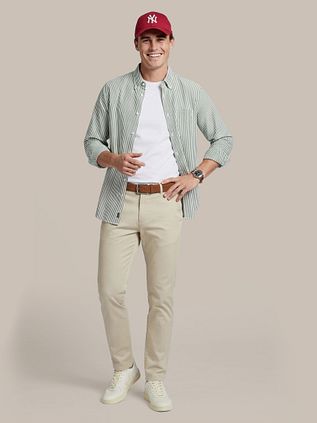 Steppin' Out Shirt Big Stripe Green