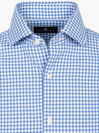 Steppin' Out Oxford Chemise A Carreaux Bleu