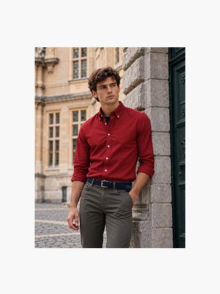 King Essentials The Tommy Hemd Pomegranate