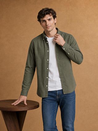 King Essentials The Tommy Shirt Olive Green