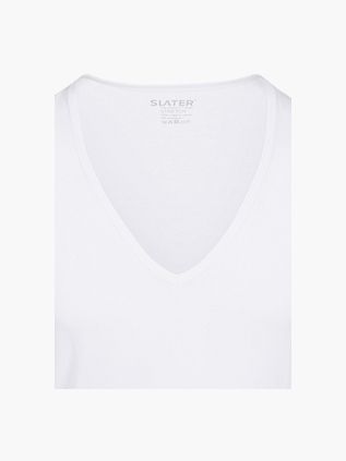 Slater 2-pack Stretch Deep V-neck T-shirt White