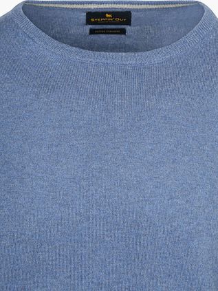 Steppin' Out Trui Cotton Cashmere Indigo Blauw