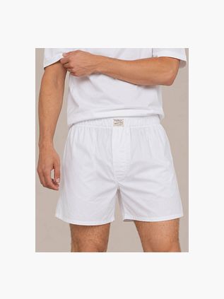 Bokserki Steppin' Out Solid Poplin Białe