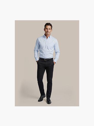 Steppin' Out Skjorte Twill Ekstra Langærmet Lyseblå