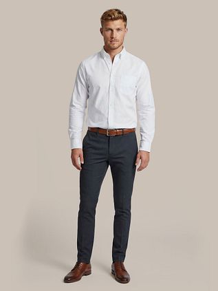 Steppin' Out Ekstra Lange Ærmer Skjorte Twill Hvid