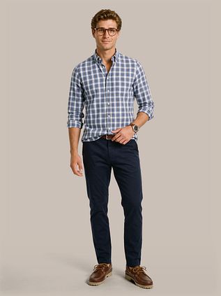 Steppin' Out Shirt Checked Blue