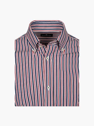 Steppin' Out Camicia Riga Blu navy Rosso
