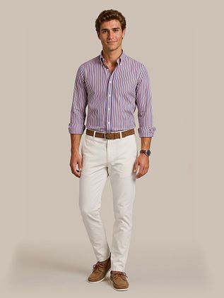 Steppin' Out Shirt Stripe Navy Red