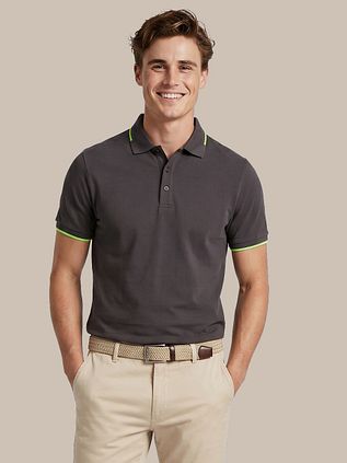Suitable Fluo B Polo Shirt Anthracite