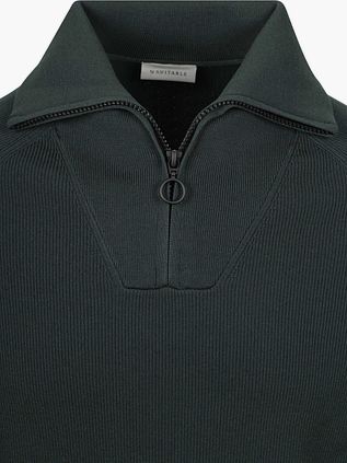Suitable Half Zip Pullover Tias Cooldry Knit Moosgrün