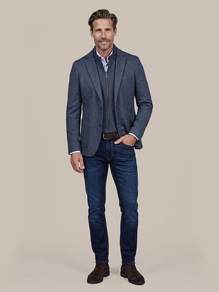 Suitable Sport Jacket Lommer Twill Inlay Navy