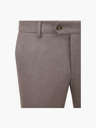 Suitable Aiden Pantalon Houndstooth Tabacco