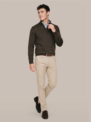 Suitable Race Half Zip Jumper Moss green