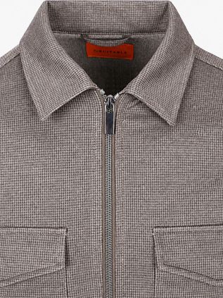 Suitable Overshirt Billy Houndstooth Tabacco