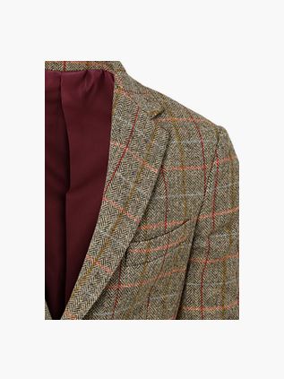Steppin' Out Sport Jacket Shetland Wool Check Green