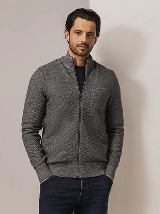 State Of Art Cardigan Structure Melange Vert