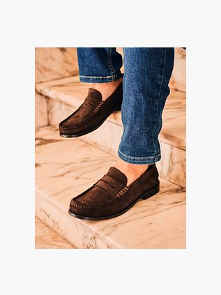 Suitable Penny Loafers Suede Marron