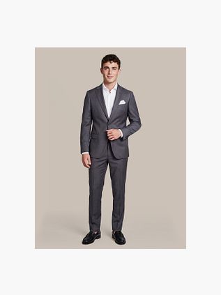 Suitable Anzug Sharkskin Wolle Aubergine
