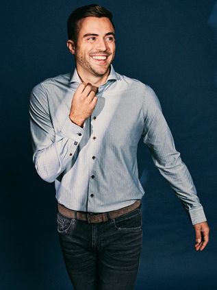 Suitable Chemise Herringbone Vert