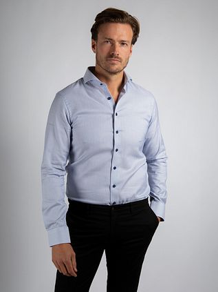 Suitable Chemise Jacquard Luxe Bleu