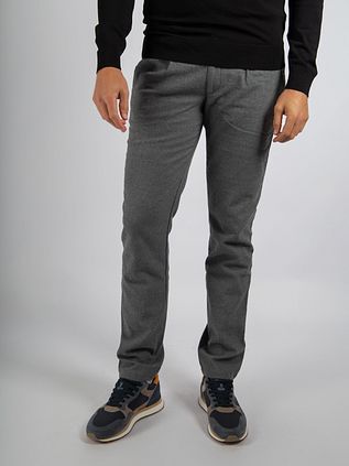 Suitable Chino Pico Pleat Flanel Gris