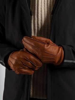 Suitable Gants Camel En Cuir