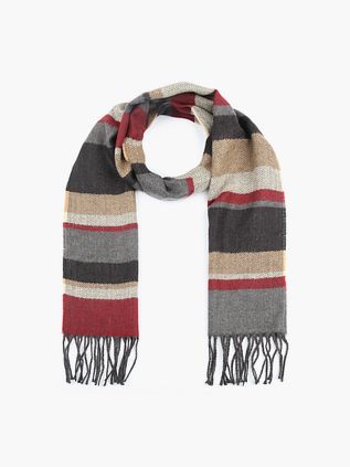 Suitable Herre Tørklæde i Brun Rød