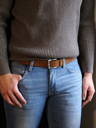 Suitable Wildleder Gürtel Cognac 307