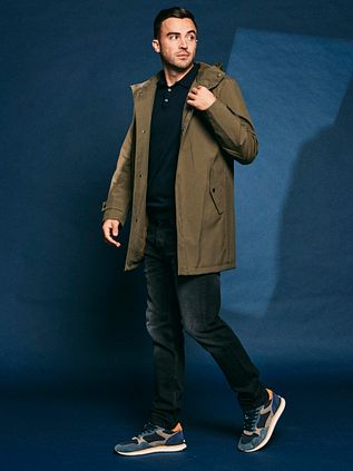 Suitable Jack Hood Tech Olive Green