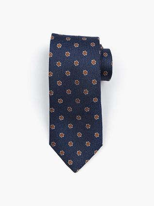 Suitable Krawatte Seide Flower Navy