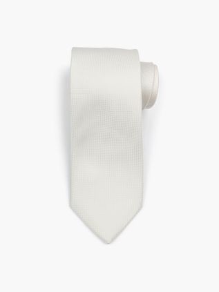 Suitable Silk Tie Off White