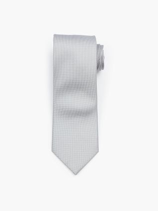 Suitable Silk Tie Silver