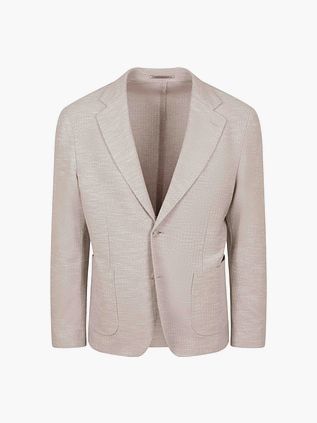 Suitable Soft Stickad Kavaj Beige
