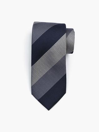 Suitable Tie Silk Wide Stripe Navy